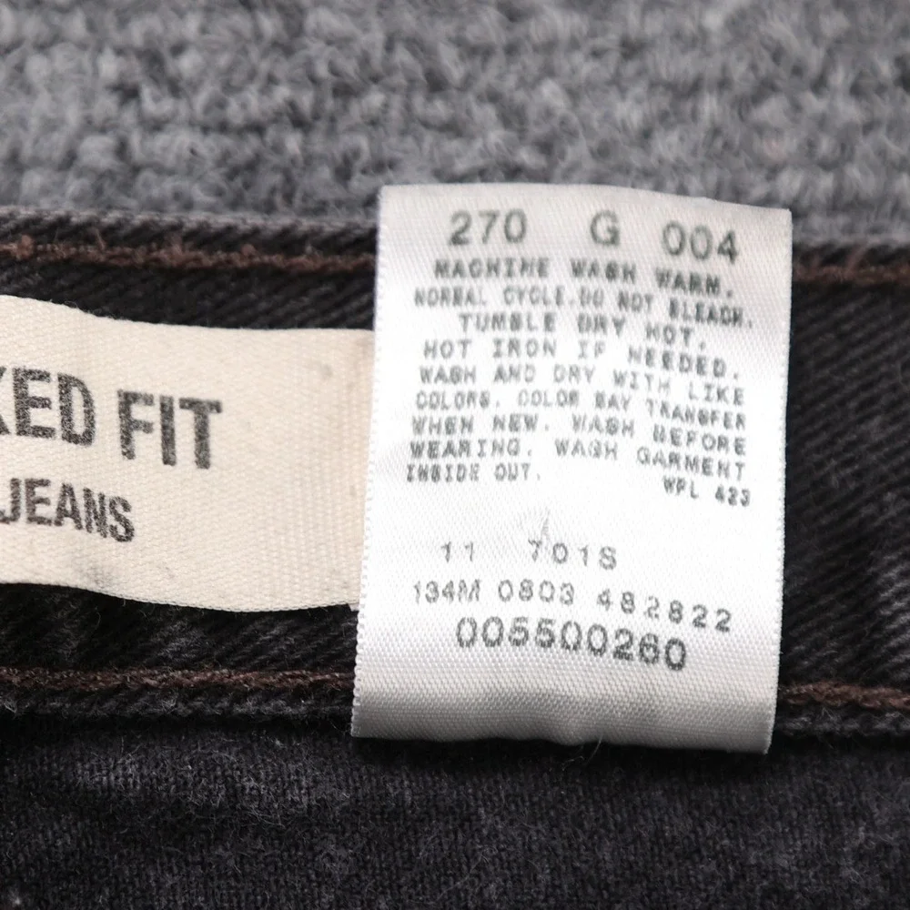 Vintage Levis 550 Mens Relaxed Fit Tapered Leg Denim Black Red Tab Jeans 40x32